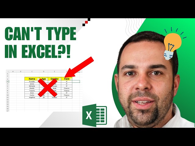 How to Fix Can't Type in Excel | Excel Won't Let Me Type