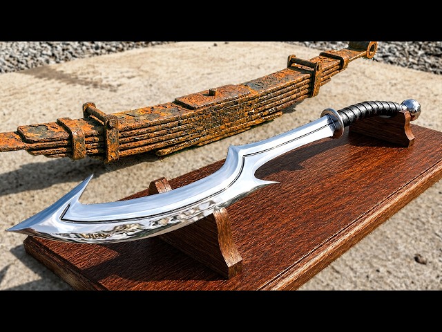 Forging Ancient Egyptian Sword (Khopesh) from Rusty Leaf Spring