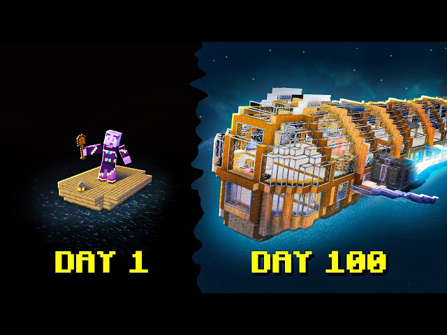 I Survived 100 Days on a VOID SHIP