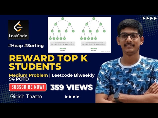 LeetCode 2512: Reward Top K Students | Easy Intuition + Optimal Code