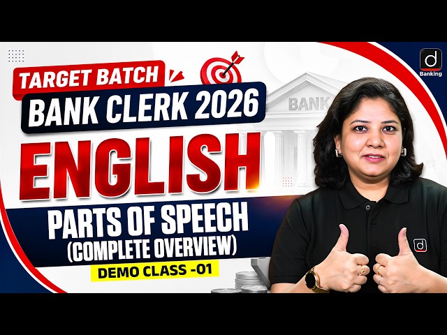 Bank Clerk 2026 | Target Batch | English | Parts of Speech (Complete Overview) | DEMO -1 | Ruchi Mam