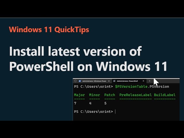 Install Latest Version of PowerShell on Windows 11