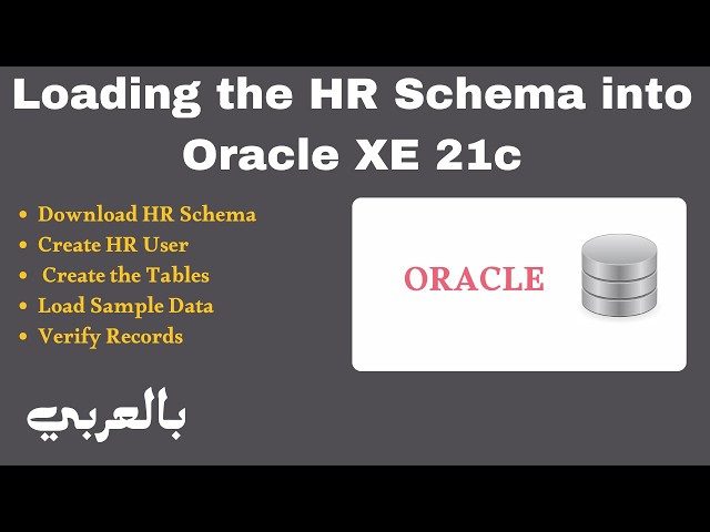 How to Load the HR Sample Schema into Oracle Database XE 21c