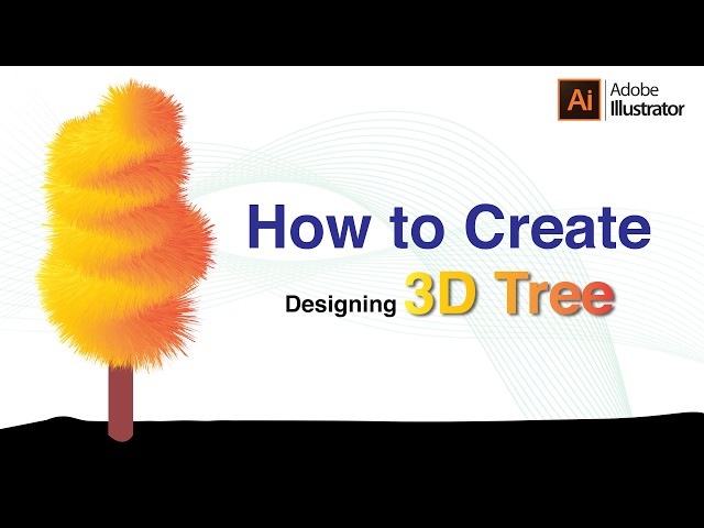 How to Create a 3D  Tree in Illustrator 🎄 Blend Tool Magic Effect.. #illustrator #graphicdesign