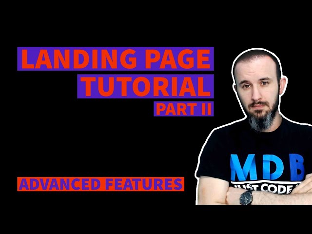 Advanced Landing Page with Bootstrap 5 & Material Design 2.0 (MDB 5 tutorial) Part 2/2