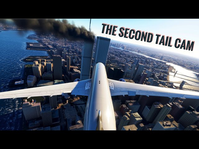 9-11 Tail Camera Crucial Moments Reconstruction | The Second Flight | Microsoft Simulator | 4K UHD