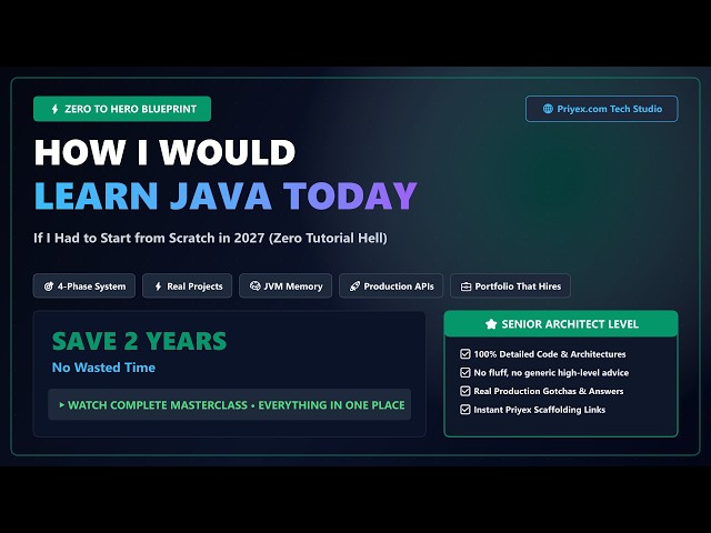 How I Would Learn Java If I Started Today (Zero Tutorial Hell)
