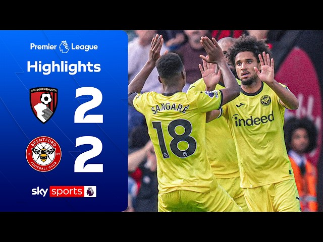 Schade bags brace in entertaining draw 🤝 | Bournemouth 2-2 Brentford | Premier League Highlights