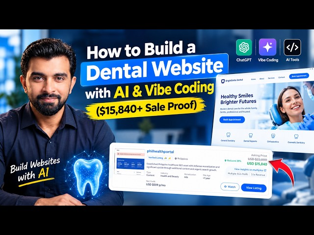 AI Website Development & Vibe Coding | Built Dental Website & $15.8K+ Flippa Proof