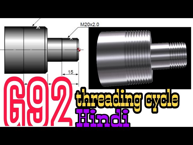 G92 Threading Cycle in Hindi // Easiest way to calculate minor diameter in threading
