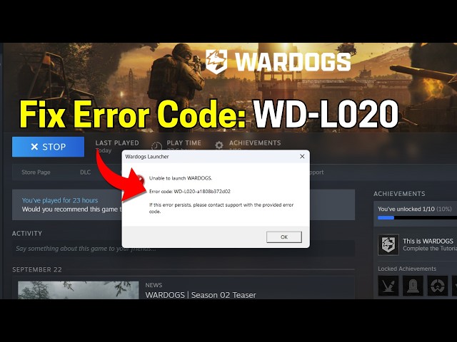 Fix WARDOGS Error code: WD-LD020