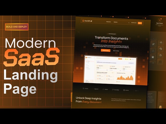 Build a Modern Saas Landing Page Using Next Js, React, Tailwind and Typescript