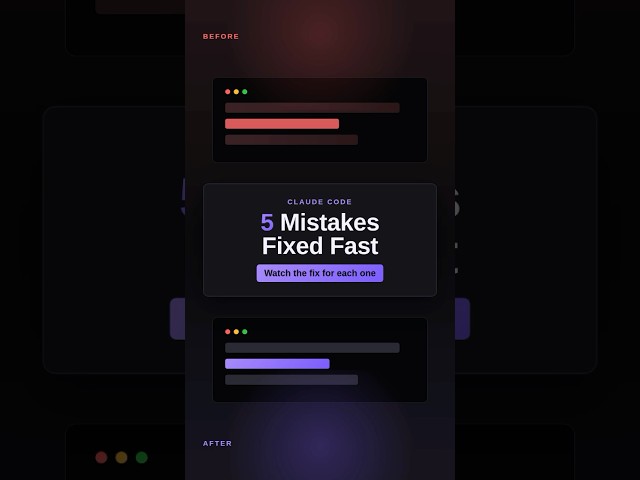 🤖 5 Claude Code Mistakes Killing Your Output @AIDevLogYT