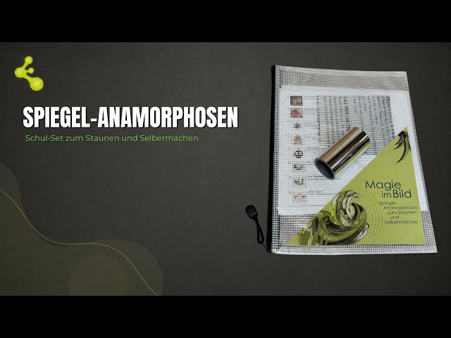 Anamorphosen-Set für Schulen - 16 Vorlagen mit Spiegelfolie oder Spiegelzylinder