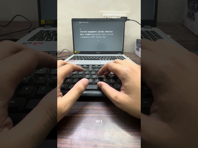 DAY 4 WPM 55 #asmr #keyboard #typing #typingwork #gamingkeyboard #office #computer #coding #desk
