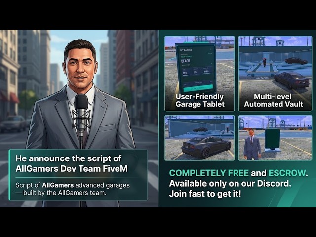 [FREE] ALLGAMERS Vault Garage | Capsule Carousel Garage + Impound | QBCore & Qbox | FiveM