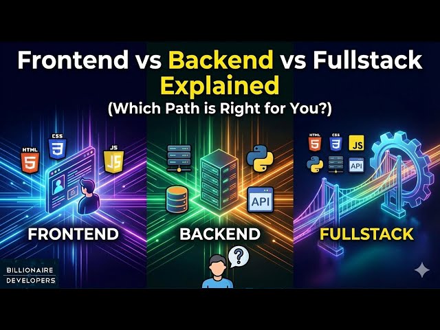 Web Development Fundermentals (Frontend vs Backend vs Full-Stack Fully Explained)