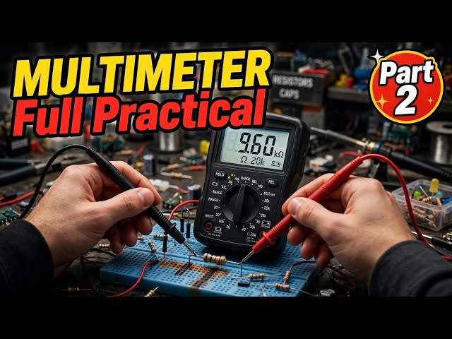 Multimeter Kaise Use Karte Hai? Full Practical in Hindi | Continuity, Ohm, Voltage Check