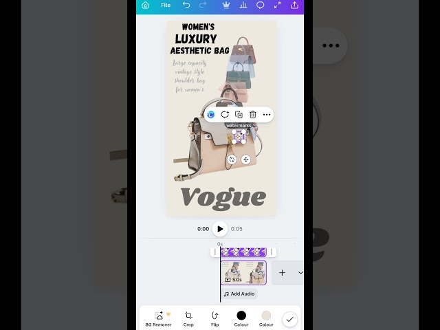 how to make purse ad animation video in Canva ll #canva