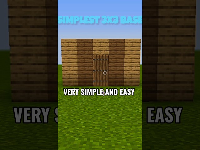 Simplest 3x3 Base #shorts #minecraft