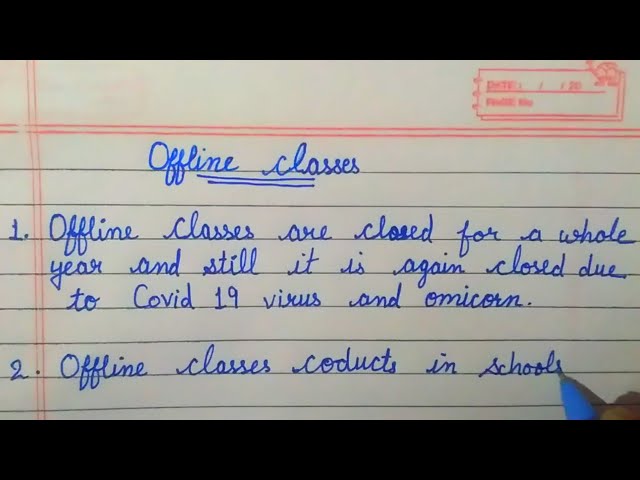 10 lines on offline class || offline classes 10 lines in English