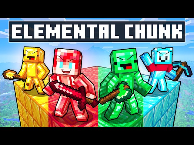 JJ and Mikey Survive On The ALL TREASURES Chunk In Minecraft - Maizen