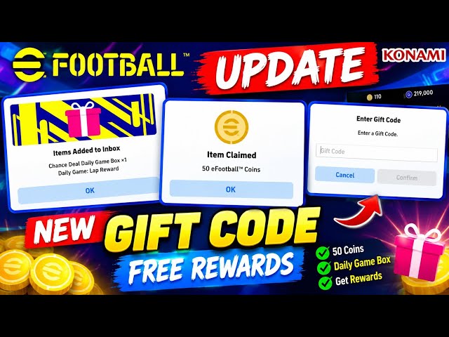 eFootball 2027 NEW UPDATE 🎁 | NEW GIFT CODE? FREE 50 Coins & Daily Game Box Rewards