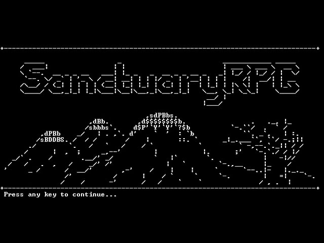 SanctuaryRPG - (Classic Text Adventure Game)