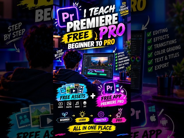Adobe Premiere Pro Tutorial FREE 🔥 | Beginner to PRO | Complete Video Editing Course 2026
