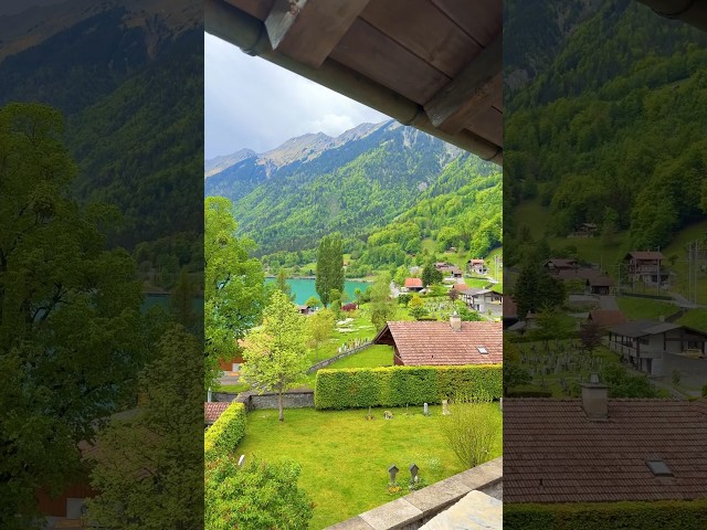 Heavenly beautiful Swiss Village 🇨🇭 #nature #switzerland #travel #beautifulvillage #swissvillage