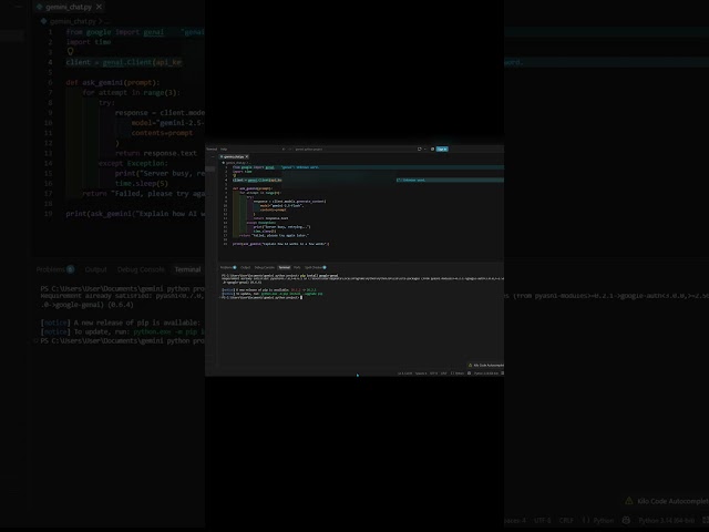 How to build Gemini AI with Python and run it directly from your terminal!