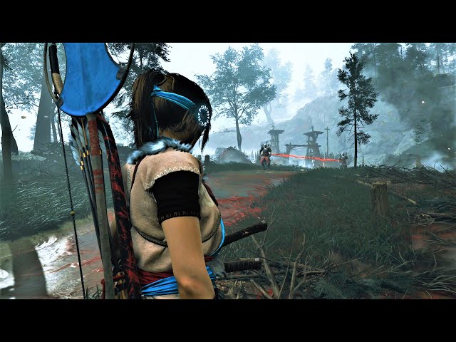 Ghost of Tsushima - Nora Brave - Hunter Stealth & Combat Gameplay