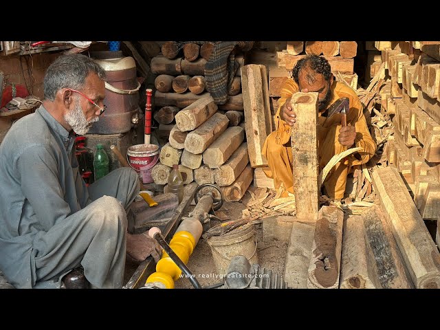 ​From Wood Log to Finished Bed | Handcrafted Wooden Cot Weaving Process
