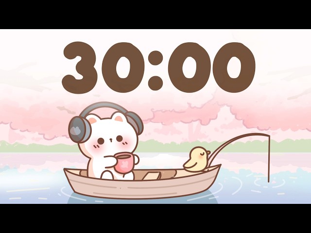30 Minute Timer 🐱 Chill lofi timer for study