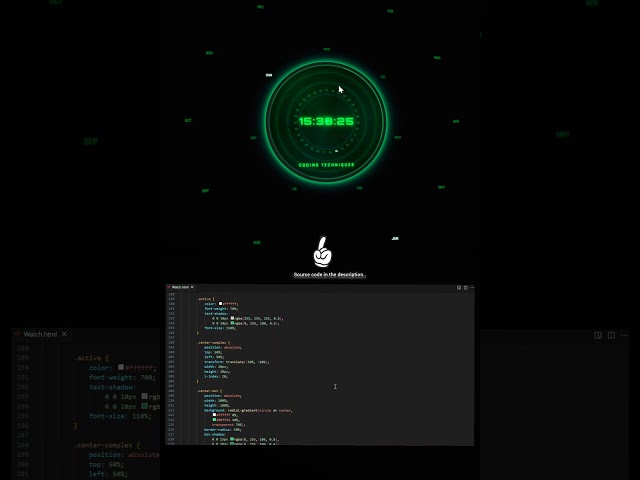 Analog Watch using Html Css and JavaScript