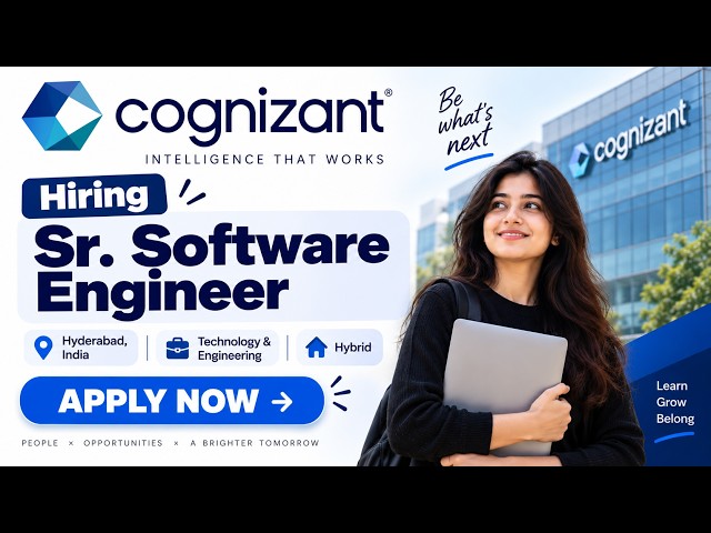 🔥 Cognizant Hiring 2026 | Sr. Software Engineer | 1–10 Years | Hyderabad | Hybrid