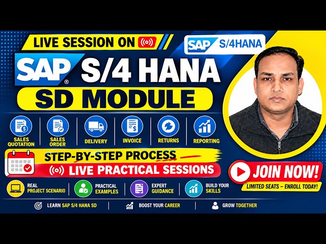 SAP S/4HANA SD Module Training in Hindi | Practical Session for Beginners || Part-1