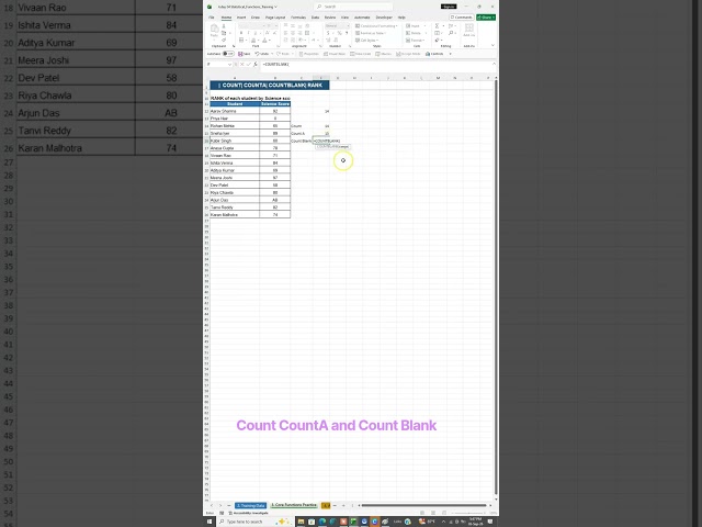 🔥 COUNT vs COUNTA vs COUNTBLANK in Excel – Don’t Get Confused Again!