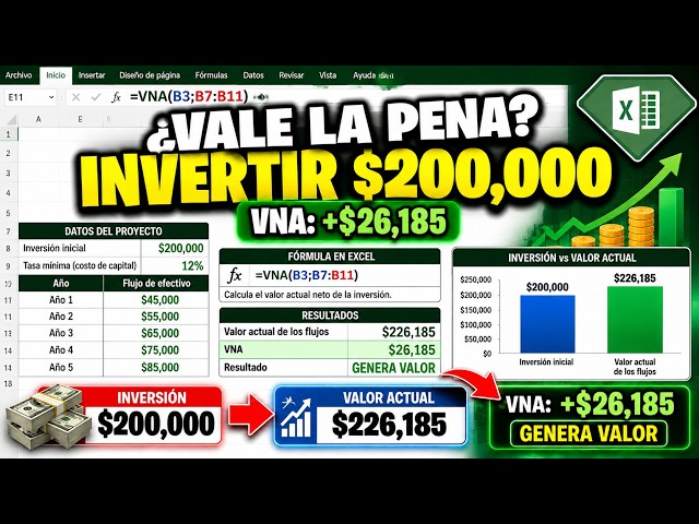 IS IT WORTH IT to invest in this business? Find out in Excel with NPV