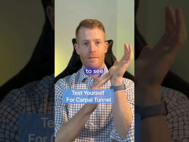 Test Yourself For Carpal Tunnel Series 1 of 2 #carpaltunnelrelief #carpaltunnel #neuropathy