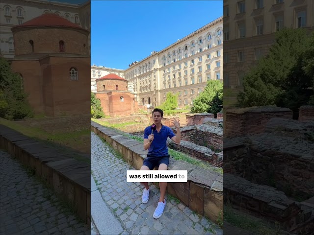 Roman ruins at oldest building in Sofia, Bulgaria - Church of St George 🇧🇬