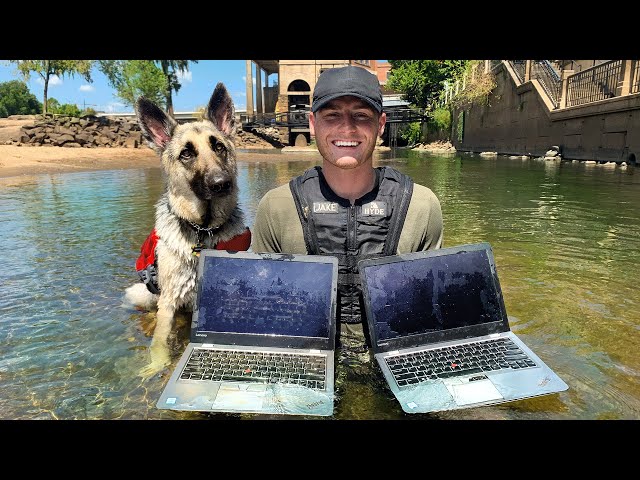 Found 2 Stolen Laptops While Searching Drained River! VR180 (River Treasure)