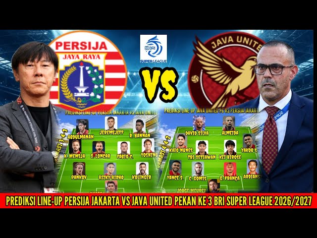 PERSIJA VS JAVA UNITED | WEEK 3 LINE-UP PREDICTION FOR THE 2026/2027 BRI SUPER LEAGUE SEASON