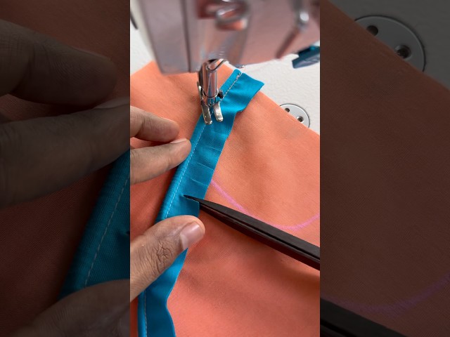 Round neck sewing techniques with piping  #neck  #sewing
