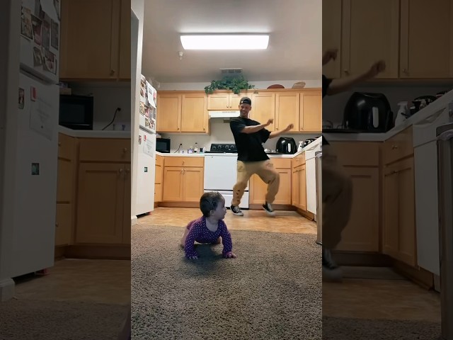 Baby girl wanted to join 🕺🏽💕😁 #dance #daughter #babygirl #dad #wop