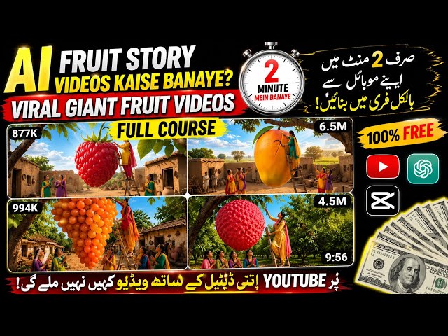 🔥How To Make Viral Giant AI Videos 2026 | How to Create Long Viral Giant Fruit Story Videos Using...