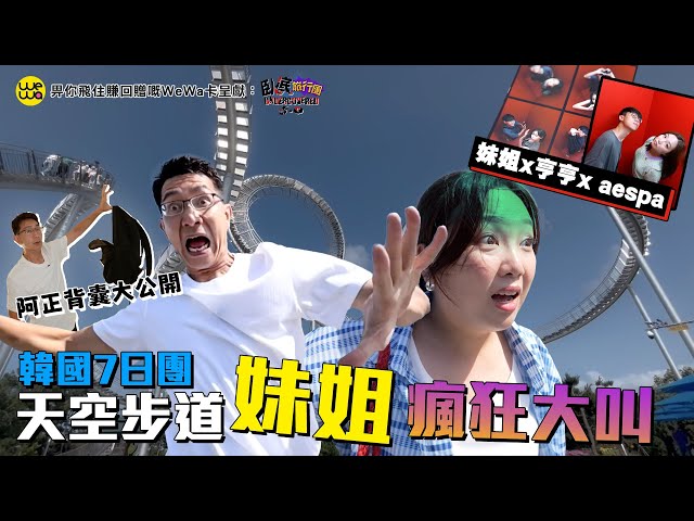 臥底韓國7日團 阿正背囊大公開 天空步道妹姐瘋狂大叫《畀你飛住賺回贈嘅WeWa卡 呈獻 : 臥底旅行團5.0》EP8｜李尚正 阿正｜盧頌恩 妹頭｜HOY 77