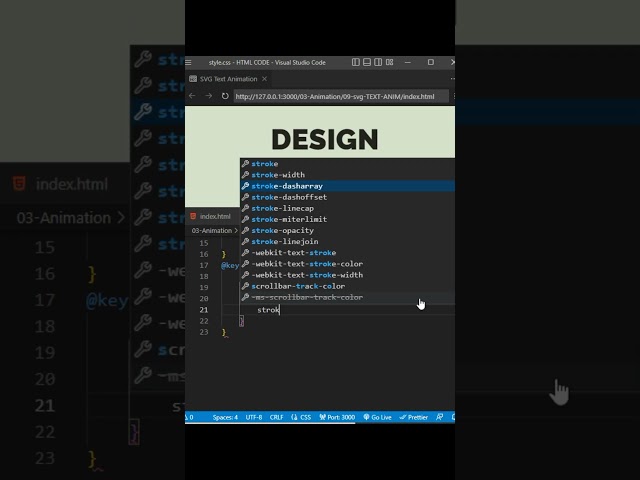 SVG text animation in HTML CSS |  CSS animation #css  #shorts #html #svg
