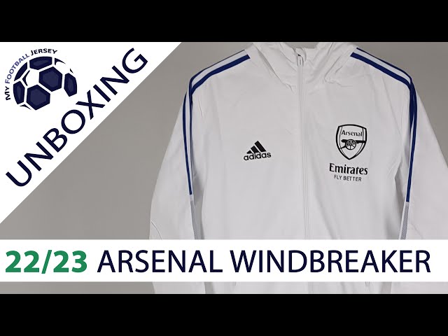 Arsenal Windbreaker White 22/23 (Messi100) Unboxing Review