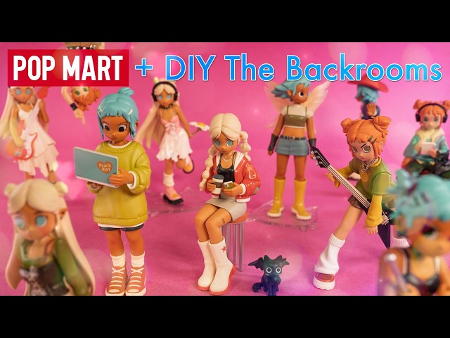 My First Trip To Pop Mart | Peach Riot : Fruit Punch | DIY The Backrooms Doll Room